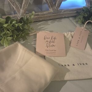 Lark & Ives Hair Scarf Set w/ Dust Bag – Effortlessly Chic & Slightly Boujee